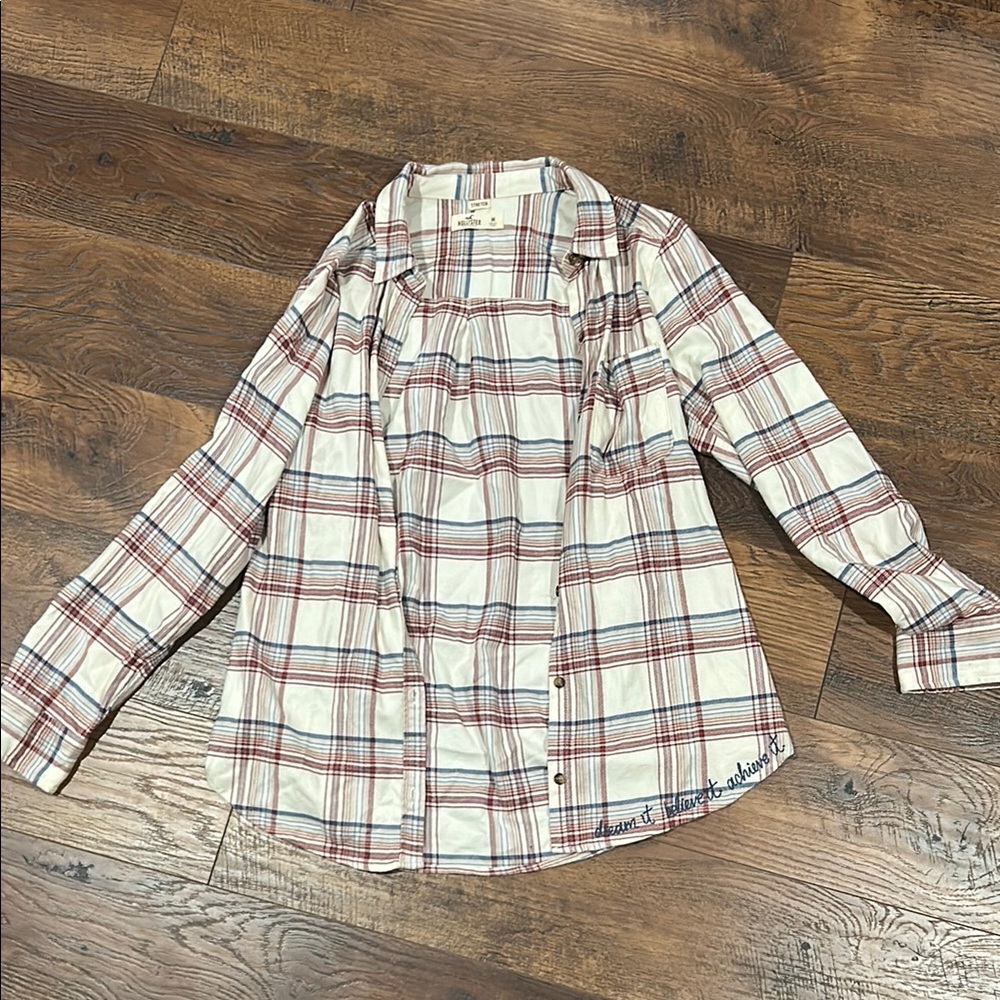 Plaid Button-Up Shirt